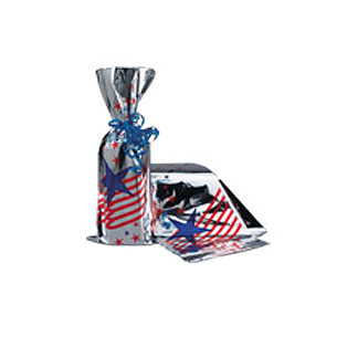 american flag pattern mylar bag