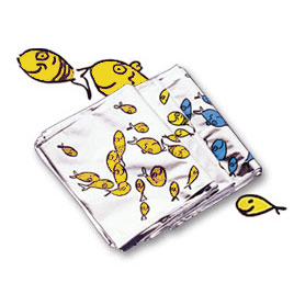 yellow fish mylar bag small