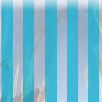 turquoise striped mylar bag small